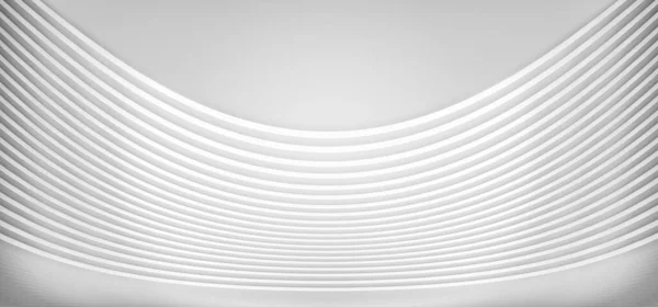 Рендеринг Белой Изогнутой Поверхности Абстрактным Архитектурным Фоном — стоковое фото