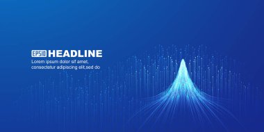 Noktaların ve çizgilerin kesişmesi karlı bir dağ gibidir ki bu da internet teknolojisinin arka planı için uygundur..