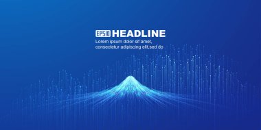 Noktaların ve çizgilerin kesişmesi karlı bir dağ gibidir ki bu da internet teknolojisinin arka planı için uygundur..