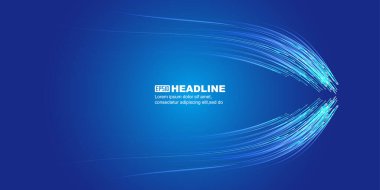 Uzağa simetrik olarak uzanan mavi çizgiler