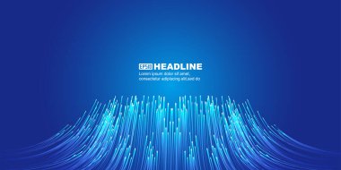 Uzağa simetrik olarak uzanan mavi çizgiler