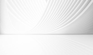 Beyaz fütüristik mimari çizgi dokusu, 3B görüntüleme.