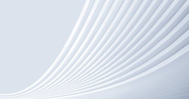 Gümüş beyaz fütüristik mimari çizgi dokusu, 3D görüntüleme.