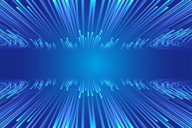 Blue technology lines extending symmetrically face on