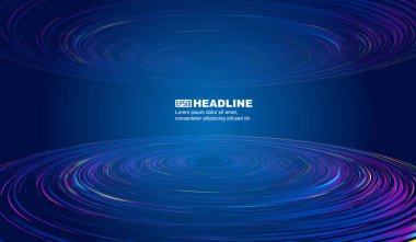 Color lines constitute the spiral vortex network technology spatial sense background