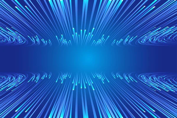 Blue technology lines extending symmetrically face on