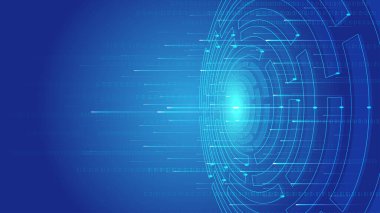 Teknik Turntable, Ray ile birlikte internet büyük veri vektörü arkaplanı olan 01 veri iletir.