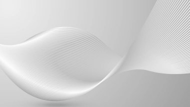 Soyut Eğri Şekiller. Beyaz Dairesel Arkaplan. Soyut Eğri Şekiller. 3d Hazırlama