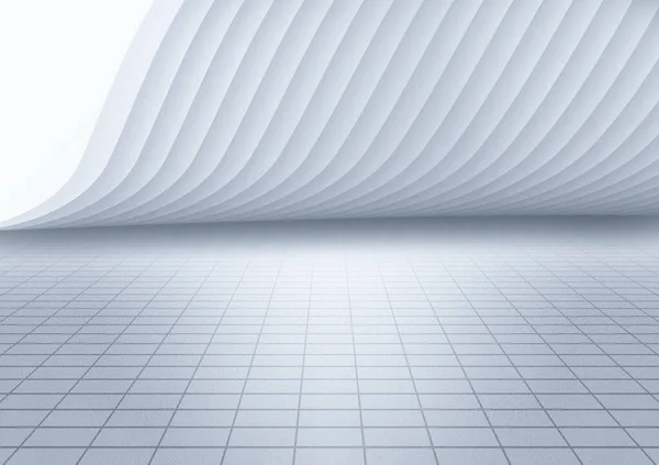 Abstract Architectuur Achtergrond Witte Lege Kamer Met Perspectief Render — Stockfoto