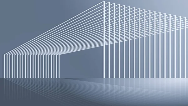 Візуалізація Архітектурного Простору Лінійною Структурою — стокове фото