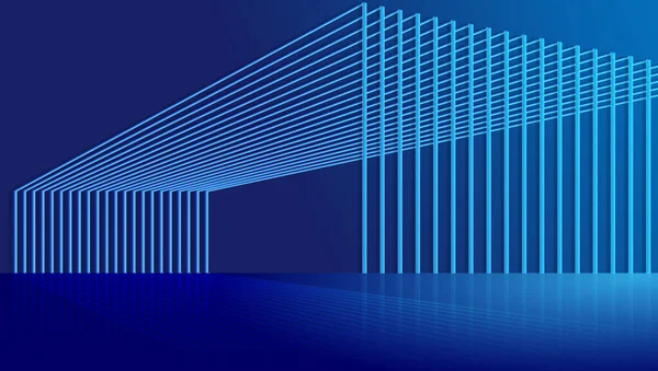 Structure Ligne Bleue Futur Contexte Technologique Sens Spatial Bâtiment — Photo