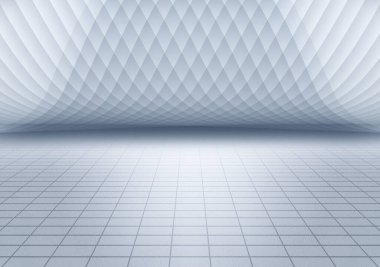 Beyaz iç duvar yüksekliği boylamsal zemin arkaplan 3D görüntüleme