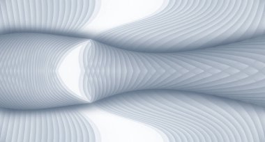 Gümüş rengi dalgalı çizgi dokusu arka plan 3B görüntüleme.