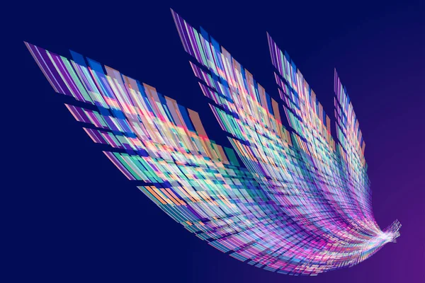 Les Blocs Couleur Forment Fond Flying Wings Internet Technology Summit — Image vectorielle