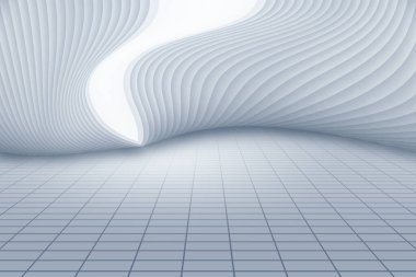 3 boyutlu özet beyaz arkaplan çizgileri ve ışık ve gölge ile eğimli desen tasarımı. 