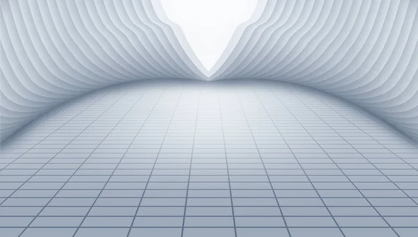 Візуалізація Абстрактного Білого Фону Лініями Кривих Вигнутим Дизайном Візерунка Світлом — стокове фото