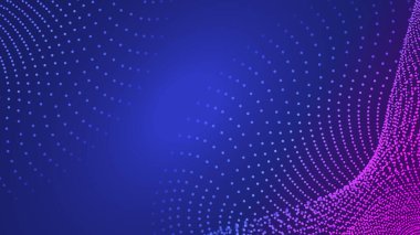 3D soyut parçacık çizgisi teknolojisi vektör arkaplanı