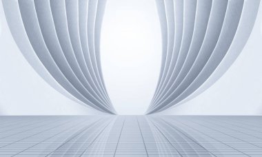 Otomobil reklamcılığı için uygun modern soyut bina zemin arkaplanı.