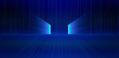 Mavi çizgi dokusu teknolojisi alan arkaplanını genişletir