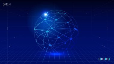 soyut fütüristik kablo küresi.
