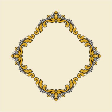 Zarif altın ve siyah çiçek kenarı davetiyeler, lüks markalar veya dekoratif amaçlar için uygun..