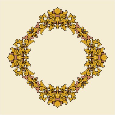 Zarif altın ve siyah çiçek kenarı davetiyeler, lüks markalar veya dekoratif amaçlar için uygun..