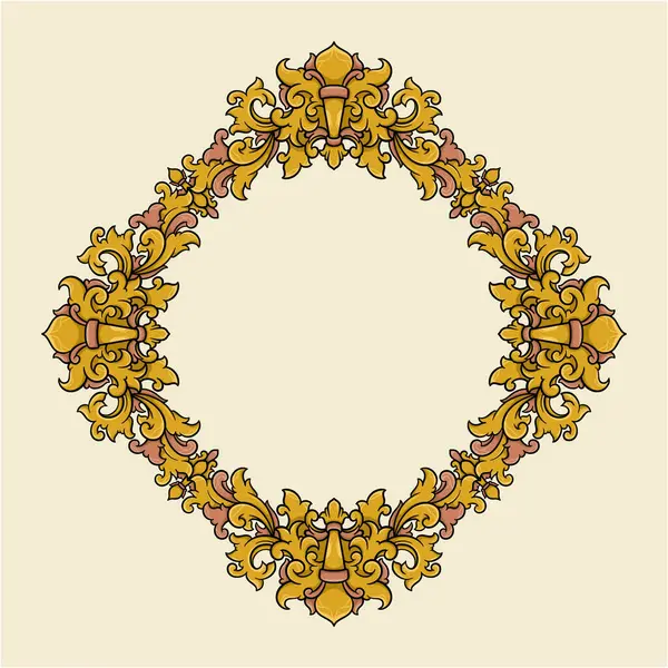 Zarif altın ve siyah çiçek kenarı davetiyeler, lüks markalar veya dekoratif amaçlar için uygun..