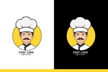 Çizgi film Şefi Logosu Çizim Evi Yemek Servisi Logosu