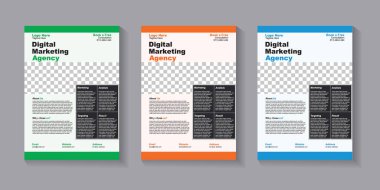 Dijital Pazarlama Ajansı Flyer yaratıcı iş kurucu tasarımı şablonu