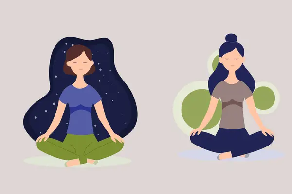 Nilüfer çiçeğinde meditasyon yapan kadın düz bir demetle poz veriyor.