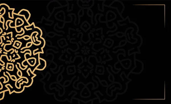 Klasik davetiyeler, el ilanları ve broşürler için zarif mandala altın arabesk şablonu