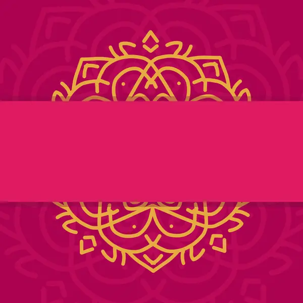 Lüks Mandala Düğün Kartı Koyu Kırmızı Hindu Davetiyesi Altın Mandala ve Soyut Desen Tasarımı