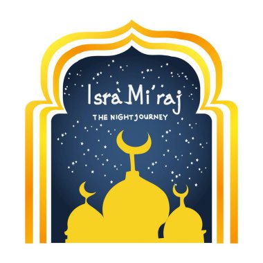 Isra Miraj vector. memperangati isra miraj