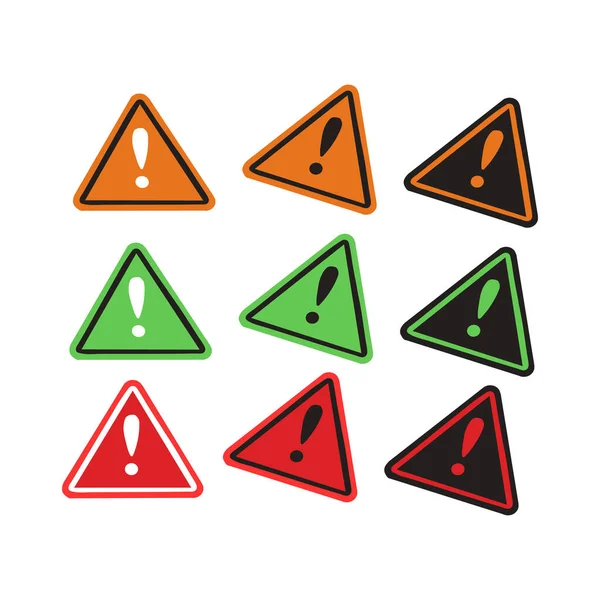 Vector Conjunto Señales Advertencia Triángulo — Archivo Imágenes Vectoriales