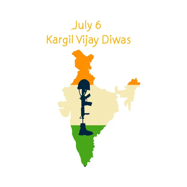 Julho Kargil Vijay Diwas Vetor —  Vetores de Stock