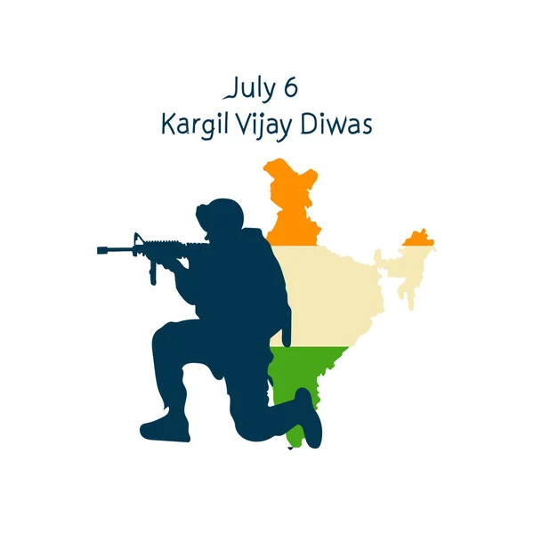 Julho Kargil Vijay Diwas Vetor — Vetor de Stock