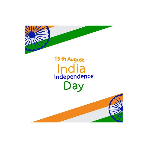 Dia Independência Índia Comemorado Todos Anos Agosto —  Vetores de Stock