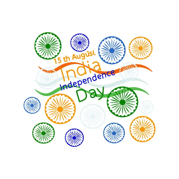 Ημέρα Ανεξαρτησίας Της Ινδίας Γιορτάζεται Κάθε Χρόνο Στις Αυγούστου — Διανυσματικό Αρχείο