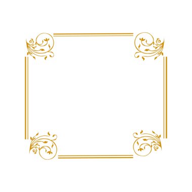 Altın çiçekli Siyah Çiçek Köşeli Dikdörtgen Sertifika Sayfa Sınır Çizgisi Fotoğraf Tayland Çerçevesi İslami Düğün Davetiyesi Arkaplan Vektörü