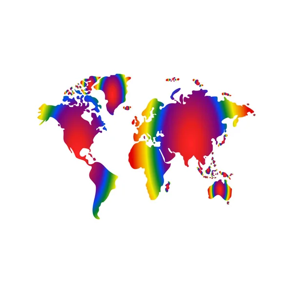 Vector Mapa Global Mundial — Vector de stock