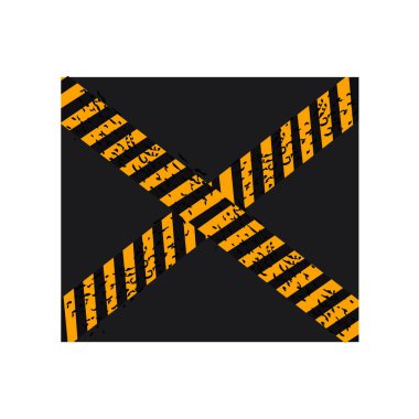 İnşaat alanı uyarı endüstriyel uyarı sarı ve koyu arka plan