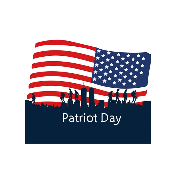 Patriot Day Slaví Každý Rok Září — Stockový vektor