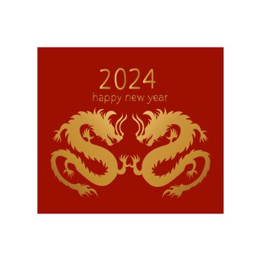 2024 dragon new year vector clipart