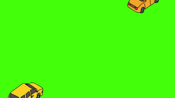 Animación Accidente Coche Con Pantalla Verde — Vídeo de stock