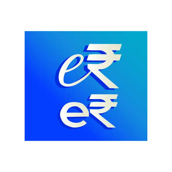 Indisches Erupee Symbol Für Sichere Digitale Zahlungsabwicklung — Stockvektor
