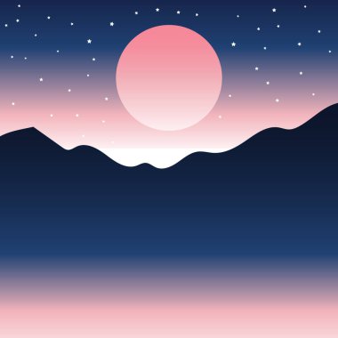 80 'ler Retro Sunsetcircle arkaplan donanma pembe şeftali rengi