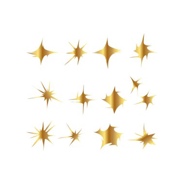 altın parıldayan yıldız koleksiyonu