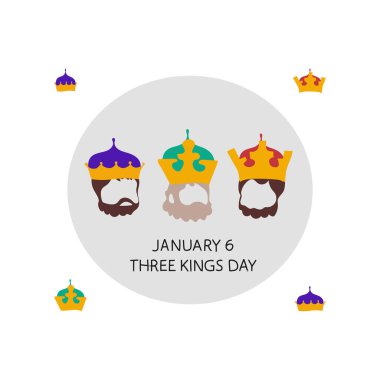 ÜÇ Kings GÜNÜ 6 Ocak vektörü