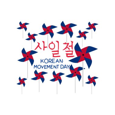  Kore 1. Hareket Vektör illüstrasyonu. 