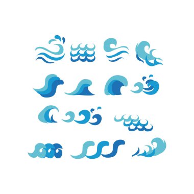 su dalgası simgeleri vektörü